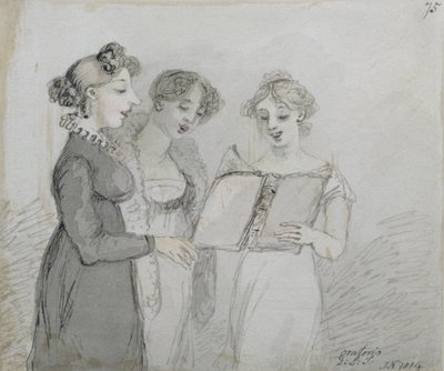 Oratorio performance at the Drury Lane Theatre, part three of a triptych, 1814 by John Nixon